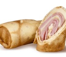 Блинчики с ветчиной и сыром