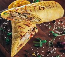 Шаурма сырная с курицей