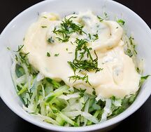 Из редьки с огурцом