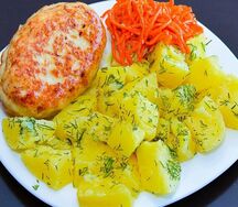 Картофель отварной с зеленью