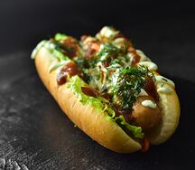 Хот-дог с куриной сосиской