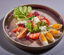Салат с обожженным лососем
