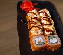Запеченный ролл Калифорния яки