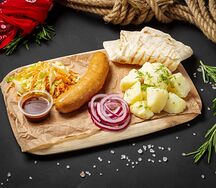 Обед Куриная колбаска BBQ