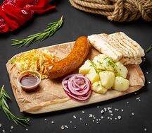 Обед Свиная колбаска BBQ