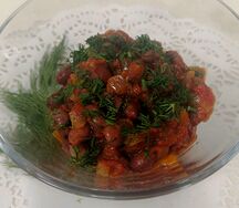 Лобио из красной фасоли с орехами