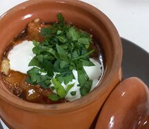 Жаркое со свининой и грибами