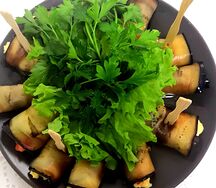 Рулетики из баклажан с сыром