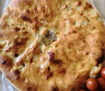 Пирог осетинский с сыром и говядиной