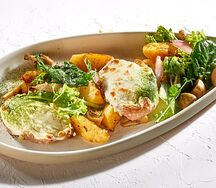 Медальоны со сливочным сыром, картофелем и грибами