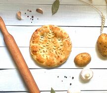 Пирог с картофелем и грибами