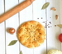 Пирог с говядиной и капустой