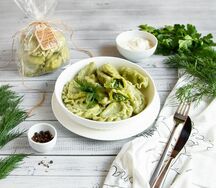 Вареники с сыром и шпинатом
