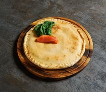 Пирог со шпинатом и лососем