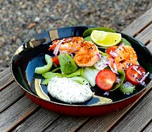 Салат с креветками