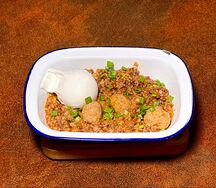 Греча с фрикадельками