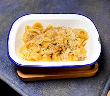 Рожки с грибами