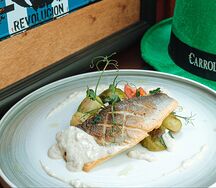 Сибас с брюссельской капустой