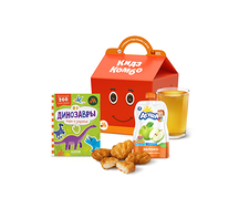 Кидз Комбо обед с книжкой Динозавры