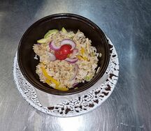 Рис с овощами и грибами