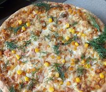 Пирог открытый с курицей