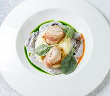 Грудка индейки в беконе с картофельным пюре