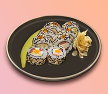Ролл с копченым цыпленком и соусом Манго-чили