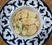 Вареники куриные с грибами