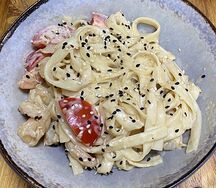 Удон сливочный с креветкой