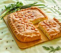 Пирог с капустой из песочного теста