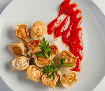 Пельмени жареные