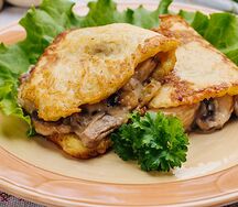 Деруны с грибочками