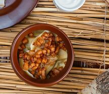 Вареники с картошкой и шкварками