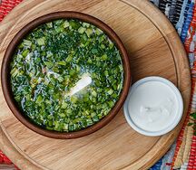 Окрошка на хлебном квасе