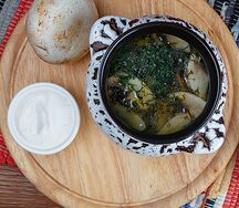 Похлёбка из кролика с галушками