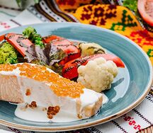 Семга на пару