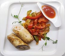 Грудка цыплёнка фаршированная креветками