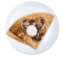 Блин с грибами и сливочным сыром