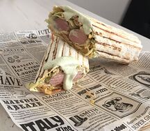 Колбаски в лаваше