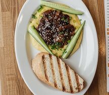 Бефстроганов с пюре