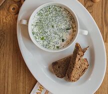 Окрошка с курицей