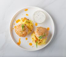 Биточки куриные с пюре