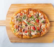 С ветчиной и грибами