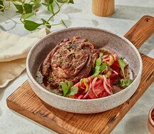 Баранья шейка на кости с овощами Кимчи 