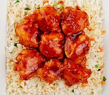 Курица генерала Цо с рисом и овощами