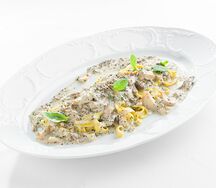 Тальятелле с телятиной и грибами