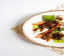 Тёплый салат с куриной печенью