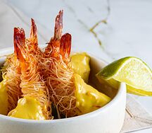 Креветки катаифи