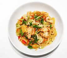 Лапша удон с морепродуктами