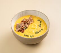 Крем-суп из тыквы с копчёной индейкой 